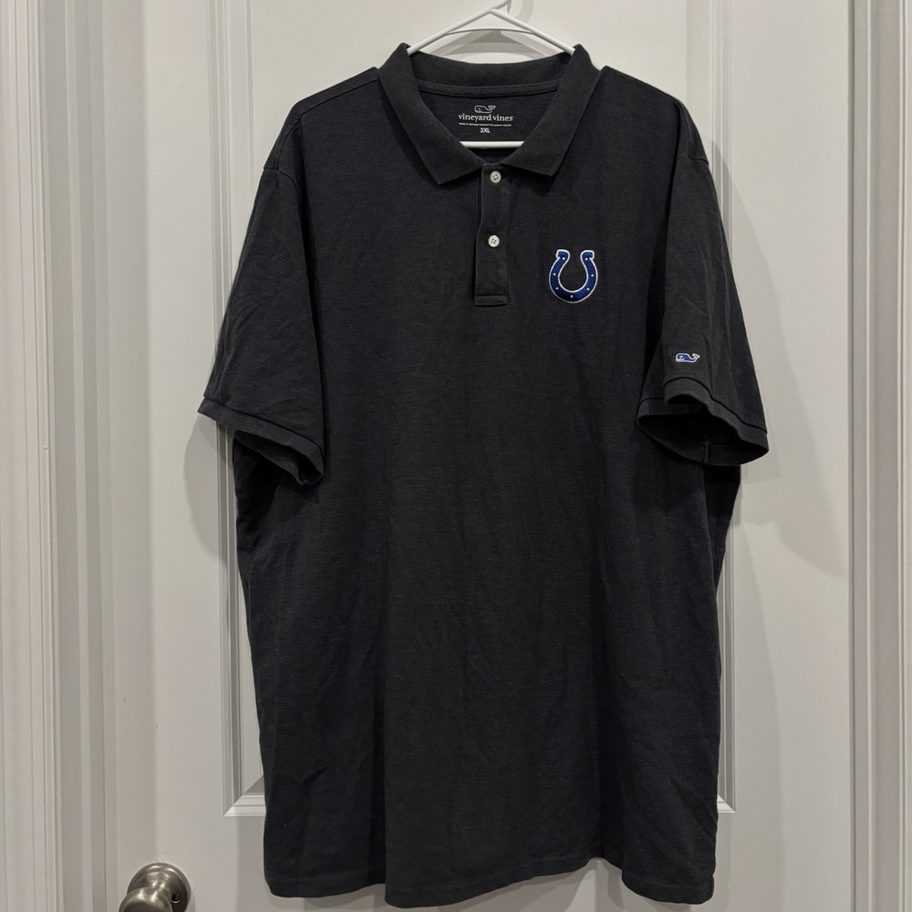 Vineyard Vines Indianapolis Colts‎ Polo Mens XXL 2X Gray